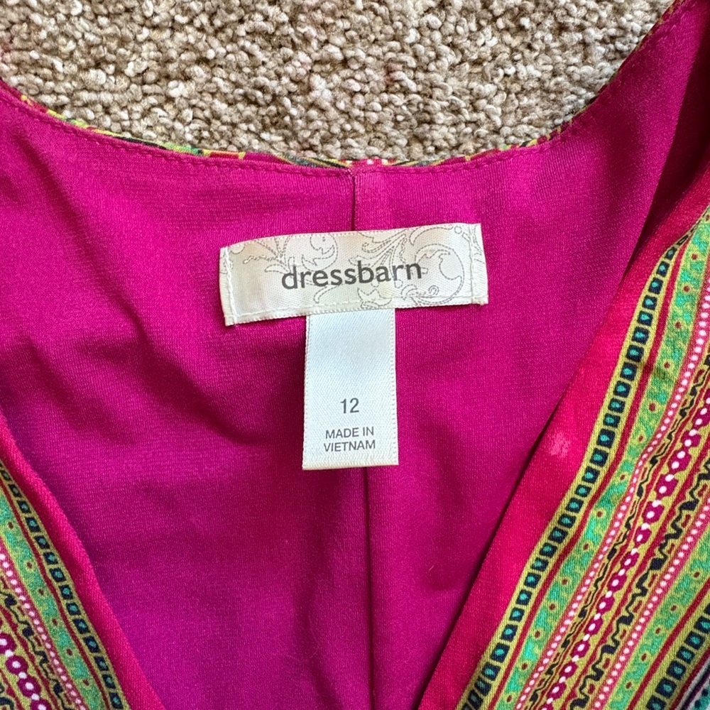 Colorful Geometric Pattern Boho Spring Dress - Picture 2 of 5